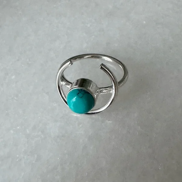 NWOT Sundance Cat’s Cradle Ring, Turquoise, Sterling Silver - Picture 2 of 6